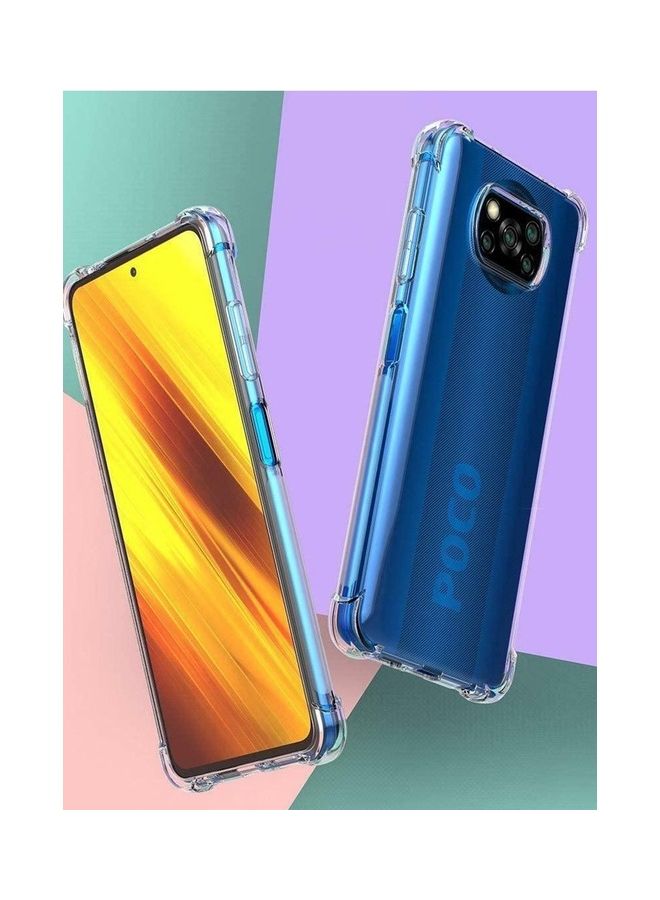 MARGOUN Xiaomi Poco X3 NFC Case Cover Clear Protective TPU Four Corners Cover Transparent Soft Case Clear - Image 4