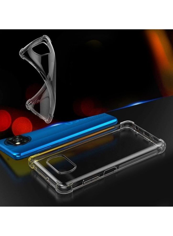 MARGOUN Xiaomi Poco X3 NFC Case Cover Clear Protective TPU Four Corners Cover Transparent Soft Case Clear - Image 3