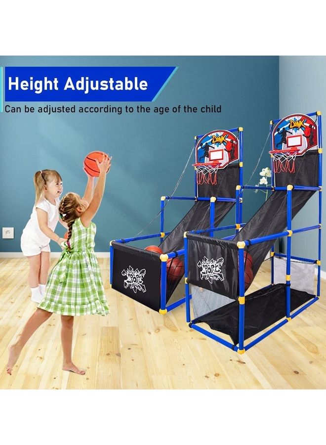 Rock Pow Arcade Game Toy Basketball Hoop Shooting Training System Play Sets With Mini Hoop 6 Balls Pump, Indoor Outdoor Basketball Shoot Sports Toys, Active Gift For Toddlers Kids Boys Girls  - Image 2