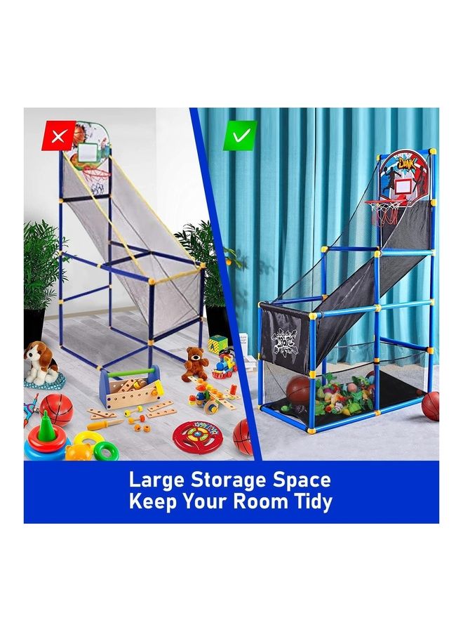 Rock Pow Arcade Game Toy Basketball Hoop Shooting Training System Play Sets With Mini Hoop 6 Balls Pump, Indoor Outdoor Basketball Shoot Sports Toys, Active Gift For Toddlers Kids Boys Girls  - Image 3