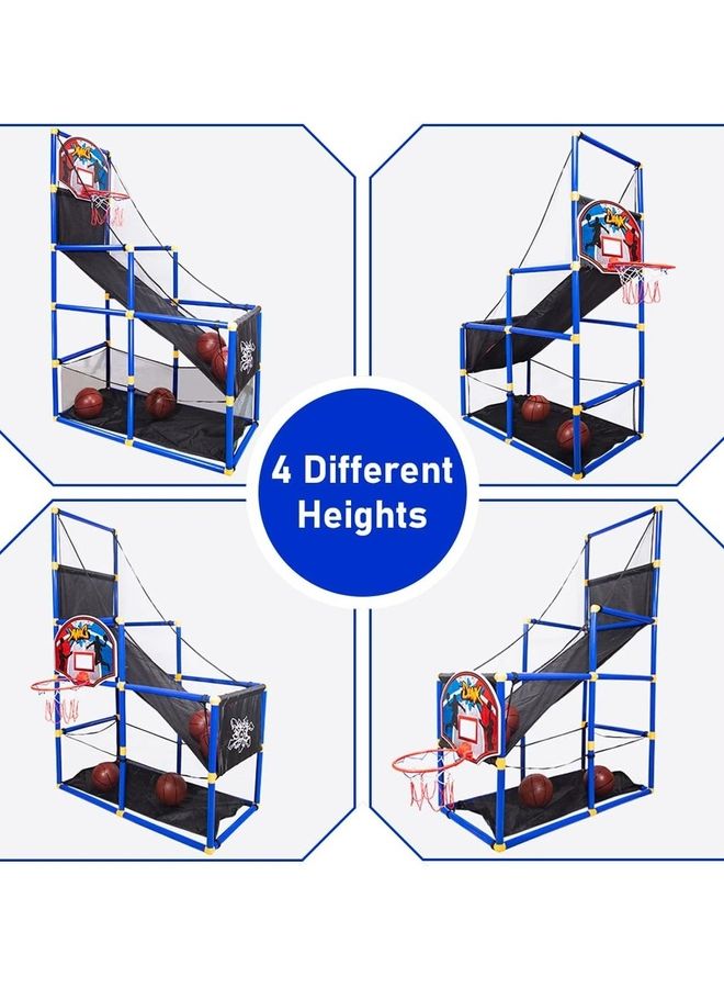 Rock Pow Arcade Game Toy Basketball Hoop Shooting Training System Play Sets With Mini Hoop 6 Balls Pump, Indoor Outdoor Basketball Shoot Sports Toys, Active Gift For Toddlers Kids Boys Girls  - Image 5