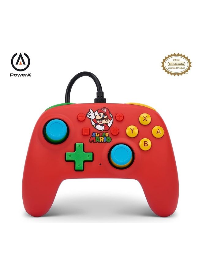 باور أيه - وحدة التحكم السلكية PowerA Nano لجهاز Nintendo Switch - Mario Bros.، بيئة عمل مريحة، مرخصة رسميًا لجهاز Nintendo Switch وNintendo Switch Lite - Image 1