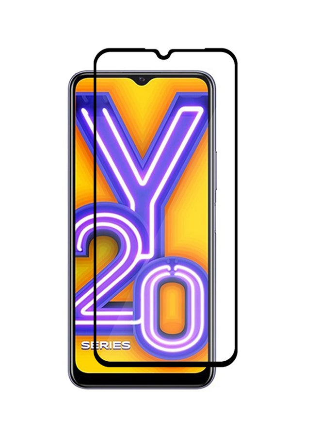 MARGOUN Vivo Y20 Screen Protector Tempered Glass Full Glue Back Black Side - Image 2