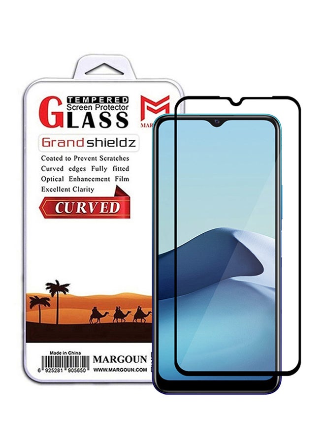MARGOUN Vivo Y20a Screen Protector Tempered Glass Full Glue Back Side Black - Image 1