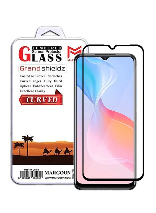 MARGOUN Vivo Y21 Screen Protector Tempered Glass Full Glue Back Side Black - Image 1