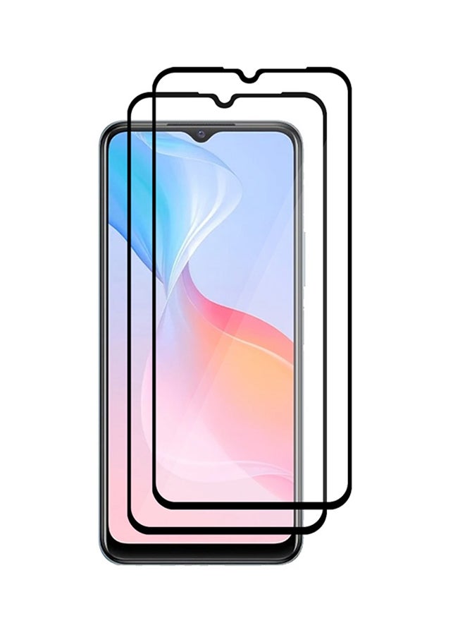 MARGOUN 2 Pack For Vivo Y21 Screen Protector Tempered Glass Full Glue Back Black Side - Image 2