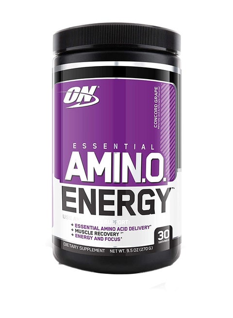 Amino Energy Pre Workout With Green Tea BCAA Amino Acids Keto Friendly Green Coffee Extract Zero Grams Of Sugar Anytime Energy Powder Concord Grape 30 Servings