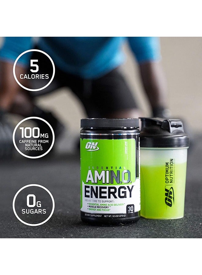 Optimum Nutrition Amino Energy Pre Workout With Green Tea BCAA Amino Acids Keto Friendly Green Coffee Extract Zero Grams Of Sugar Anytime Energy Powder Concord Grape 30 Servings  - Image 4