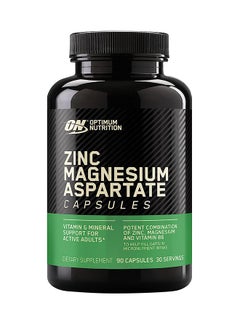 أوبتيموم نيوتريشن ZMA الزنك لدعم المناعة، ومكملات تعافي العضلات والقدرة على التحمل للرجال والنساء، ومكملات الزنك والمغنيسيوم - 90 كبسولة  - Image 1