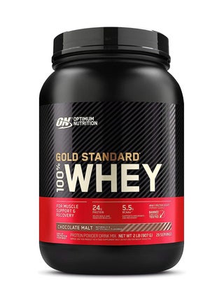 Gold Standard 100% Whey Protein Powder Primary Source Isolate, 24 Grams of Protein for Muscle Support and Recovery - Chocolate Malt , 2 Lbs, 29 Servings (907 Grams) - v1688969708/N53418667A_1