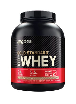 Gold Standard 100% Whey Protein Powder Primary Source Isolate, 24 Grams of Protein for Muscle Support and Recovery - Mocha Cappuccino, 5 Lbs, 71 Servings (2.27 KG) - v1688969717/N53418681A_1