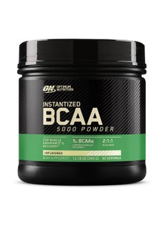 أوبتيموم نيوتريشن مسحوق BCAA فوري، بدون نكهة، مسحوق الأحماض الأمينية الأساسية المتفرعة السلسلة، 345 جرام، 60 حصة  - Image 1