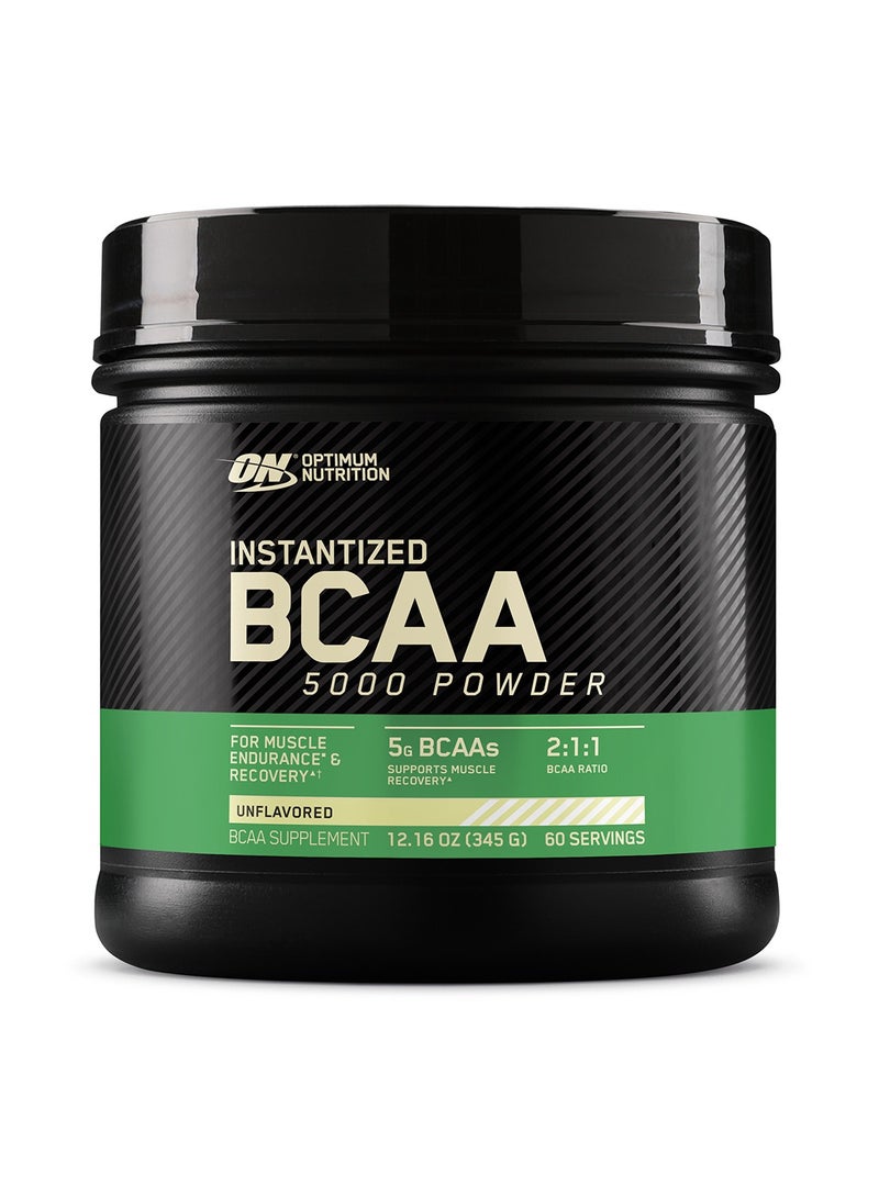 Optimum Nutrition Instantized BCAA Powder, Unflavored,  Branched Chain Essential Amino Acids Powder, 345 Grams, 60 Servings  - Image 1