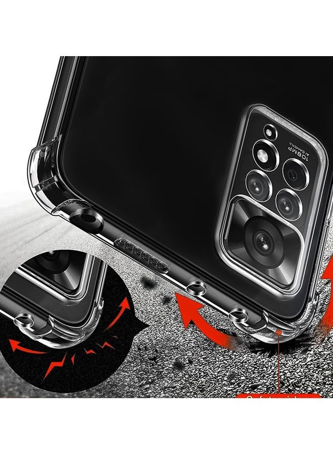 مارجون Xiaomi Redmi Note 11S Case Cover Clear Protective TPU Four Corners Cover Transparent Soft Case Clear - Image 2