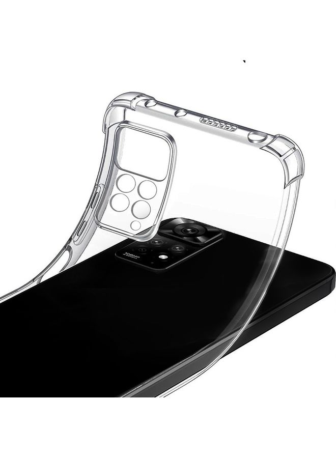 مارجون Xiaomi Redmi Note 11S Case Cover Clear Protective TPU Four Corners Cover Transparent Soft Case Clear - Image 3