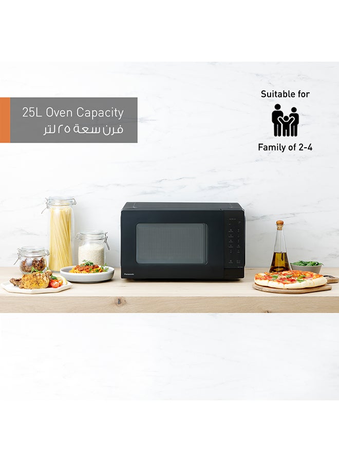 Panasonic - Compact Solo Microwave Oven, Push Open, Auto-Defrost, Child Safety Lock, Touch Operation, Quick 30 Function 25 L 900 W NNST34NB Black - Image 1
