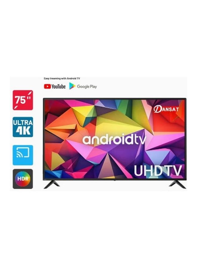 دانسات تلفزيون ذكي أندرويد 75 بوصة Ultra HD 4K مع حامل جداري - Image 1