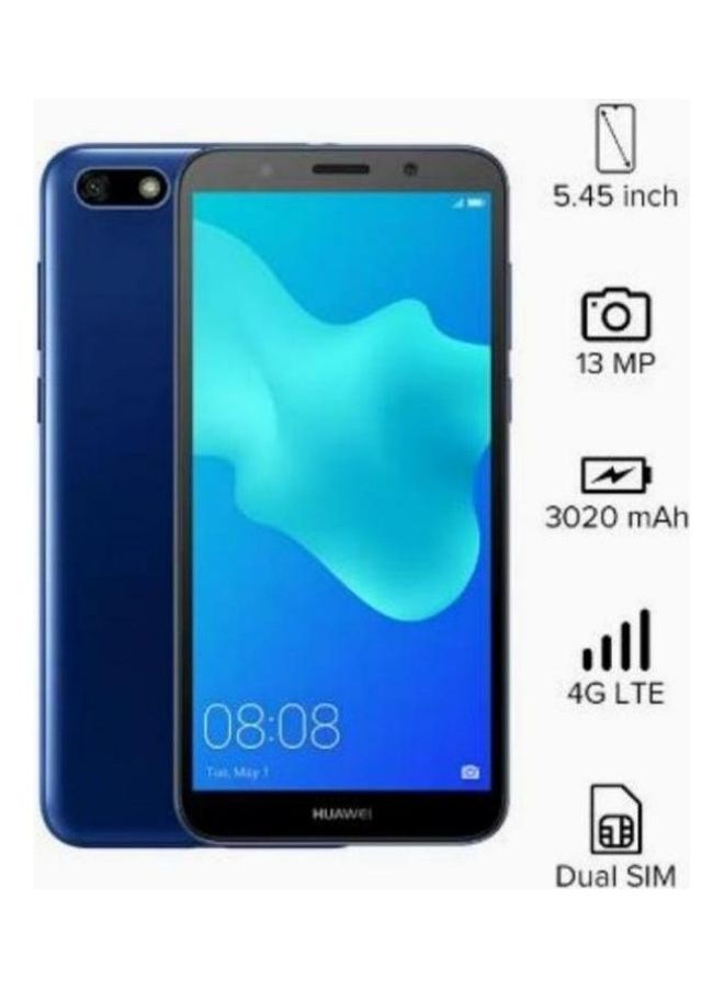 HUAWEI - Y5 Prime (2018) Dual SIM Blue 32GB 2GB RAM 4G LTE - Image 1