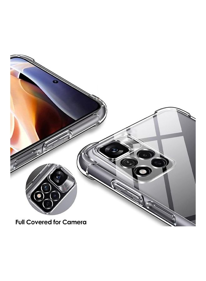 مارجون جراب Xiaomi Redmi Note 11 5G، جراب شفاف واقٍ من مادة TPU بأربع زوايا، جراب ناعم شفاف - Image 3