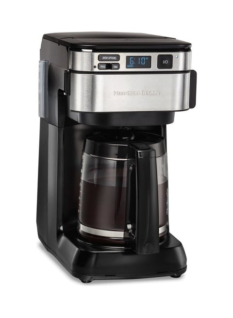 Frontfill 12 Cup Programmable Coffee Maker, Glass Carafe, Wake Up Ready, 3 Brewing Options, Reusable Mesh Filter, Clean Reminder, Auto Shut Off 1.7 L 950 W 46310-ME Black