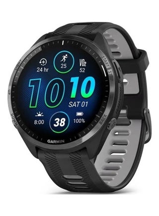 Forerunner 965 - 47MM - Up To 31 Hours Battery Life in GPS Mode - 1.4"inch Amoled Display, Scratch Resistant, Corning® Gorilla® Glass Dx, Heart Rate Monitor, Stress Tracking, Advanced GPS and Running Features, Built-in GNSS and Sports App, iOS and Android Compatible Black - view 2