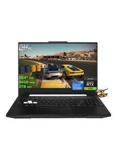TUF DASH F15 Gaming Laptop With 15.6-Inch Display, Core i7-12650H Processor/64GB RAM/2TB SSD/8GB Nvidia Geforce 3070 Graphics Card/Windows 11 + HDMI Cable English Off Black