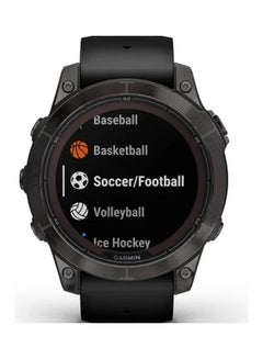 GARMIN Fenix 7 Pro - 47MM - Sapphire Solar Edition - Up To 22 Days In Battery Life - 1.3"inch Sunlight-Visible  Display, Scratch Resistant, Power Sapphire™, Heart Rate Monitor, All Day Stress Monitor, Power Glass Solar Charging Lens, Super Bright LED Flashlight, iOS and Android Compatible Black  - Image 2