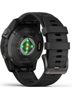 GARMIN Fenix 7 Pro - 47MM - Sapphire Solar Edition - Up To 22 Days In Battery Life - 1.3"inch Sunlight-Visible  Display, Scratch Resistant, Power Sapphire™, Heart Rate Monitor, All Day Stress Monitor, Power Glass Solar Charging Lens, Super Bright LED Flashlight, iOS and Android Compatible Black  - Image 3