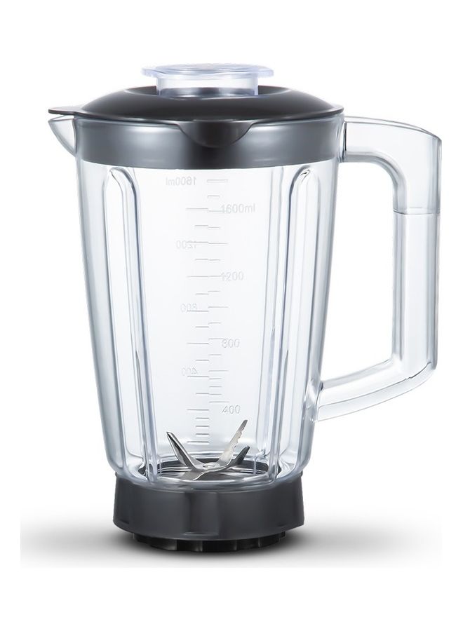 Impex 2 in 1 Powerful Blender  - Powerful Copper Motor, 1.6L Unbreakable Blender Jar, 150g Grinding Jar, Ice-Crushing Blades, Stainless Steel Housing, 4 Speeds, Motor Overheat Protection 600 W BL3508 Black & Grey  - Image 3