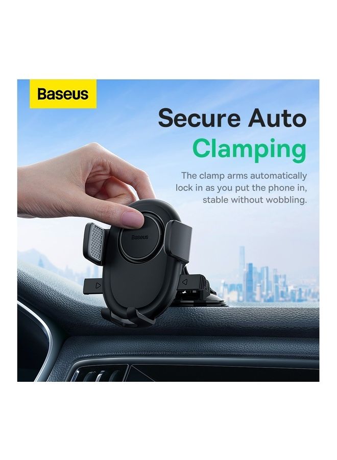 Baseus - Universal Phone Holder Mount for Car [2023 Upgraded Nano Vacuum Super Suction Cup] Dashboard/Windshield Car Mount for iPhone 15 Plus, 15 Pro/Max, 14 /13/12/11 Series, Samsung S23 All Phones And Cars Black - Image 1