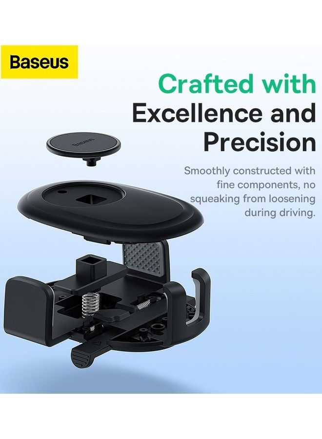 Baseus - Universal Phone Holder Mount for Car [2023 Upgraded Nano Vacuum Super Suction Cup] Dashboard/Windshield Car Mount for iPhone 15 Plus, 15 Pro/Max, 14 /13/12/11 Series, Samsung S23 All Phones And Cars Black - Image 1