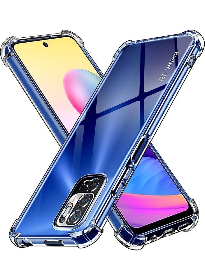 MARGOUN Xiaomi Redmi Note 10T 5G Case Cover Clear Protective TPU Four Corners Cover Transparent Soft Case Clear - Image 1