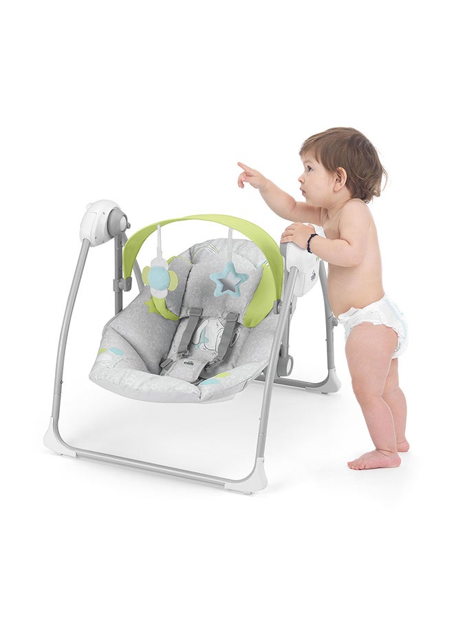 cam - Portable Sonnolento Baby Infant Swing, Sway Gentle Swaying, Rocker, Rocking With Support And Safety, Cradle, 0-9 Kg - Grey - Image 1
