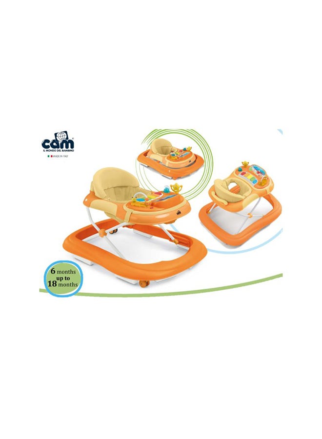 cam - Giocando Baby Walker, Kids, Toddler, Push, Learning, Round, Activity Walker, Adjustable, Foldable - Oranges - Image 1