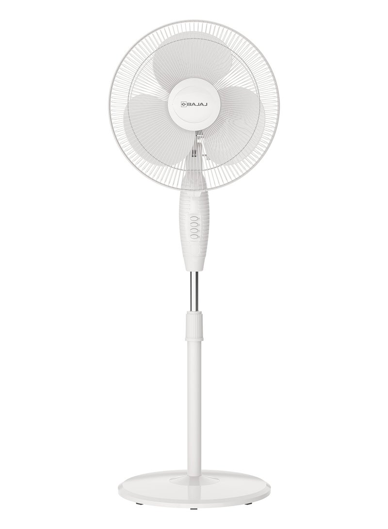 Bajaj - Esteem 50W 400mm Pedestal Fan with Tilt & Oscillating Function, High-Speed 1320 RPM, 3-Speed Control, Copper Motor, Silent Operation, Voltage Protection | Durable Design Esteem White - Image 1
