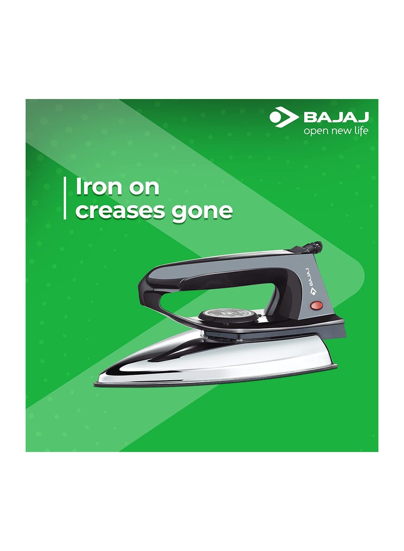 Bajaj - 600W Dry Iron with Non-Stick DuraGlide Soleplate & German Coating | Adjustable Temperature for Wrinkle-Free Ironing on All Fabrics | Cool-Touch Handle, Extra Lift, 360° Swivel Cord 600 W DX 2 Black - Image 1