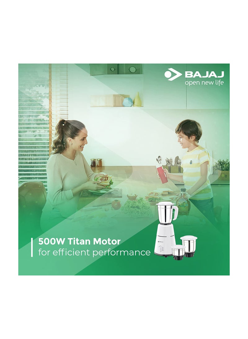 Bajaj - Gx-1 Mixer Grinder 500.0 W 410125 White - Image 1