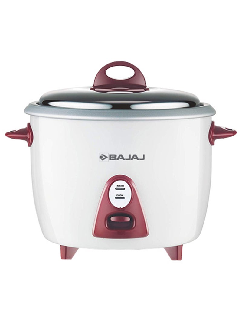 Bajaj - Majesty New Rcx 3 With Keep Warm Function Rice Cooker 1.5 L 350 W 680012 White/Maroon - Image 1
