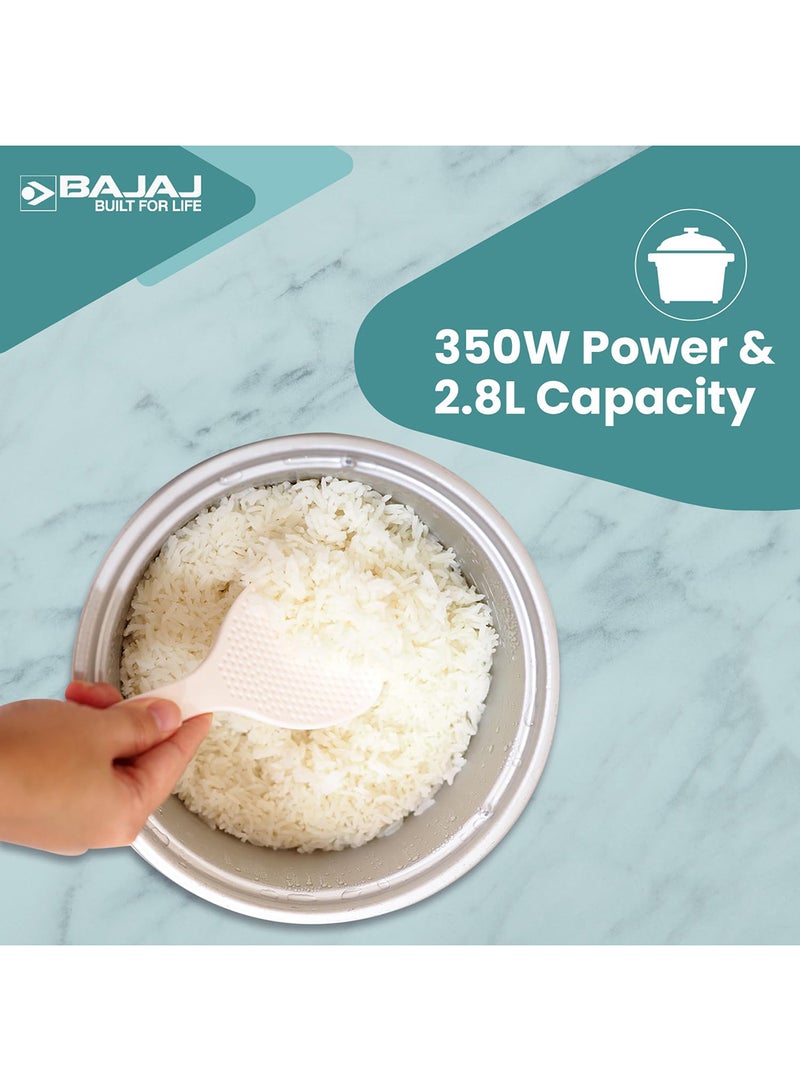 Bajaj - Majesty New Rcx 3 With Keep Warm Function Rice Cooker 1.5 L 350 W 680012 White/Maroon - Image 1