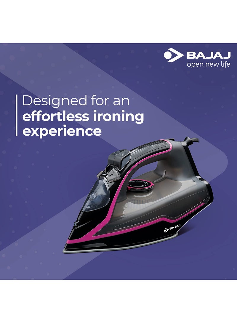 Bajaj - 2000W Steam Iron with Steam Burst, Anti-Drip & Anti-Scale Technology | Non-Stick Soleplate, Variable Steam Output, Vertical & Horizontal Ironing | Durable & Efficient Design 210 ml 2000 W MX 35N Black - Image 1