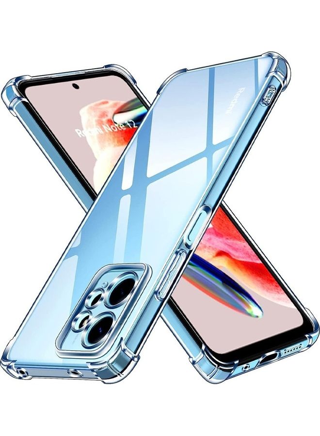 MARGOUN Xiaomi Redmi Note 12 4G Case Cover Clear Protective TPU Four Corners Cover Transparent Soft Case Clear - Image 1