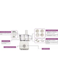 KENWOOD Food Processor, Blender, Whisk, Dough Maker 2 L 750 W FDP03.C0WH White  - Image 3