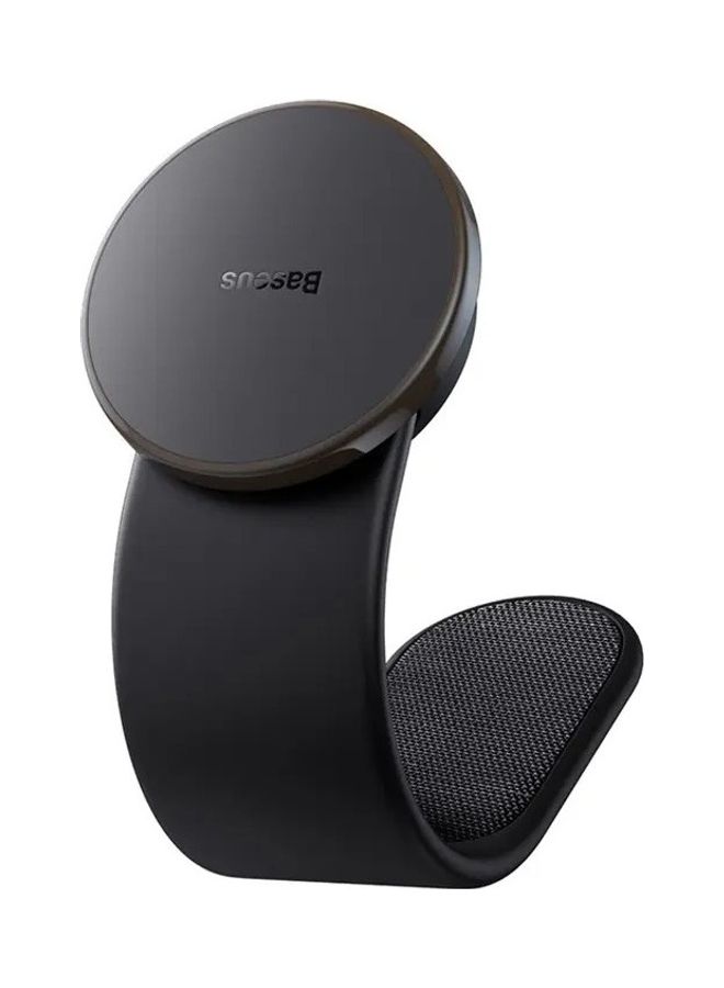 Baseus - 15W Wireless Magnetic Magsafe Car Mount Phone Holder Compatible With iPhone 15 Pro Max/Plus,14,13, 12 Pro Plus Max Mini, Tesla Car Bendable Memory Titanium Alloy For All Dashboard And Center Console Black - Image 1