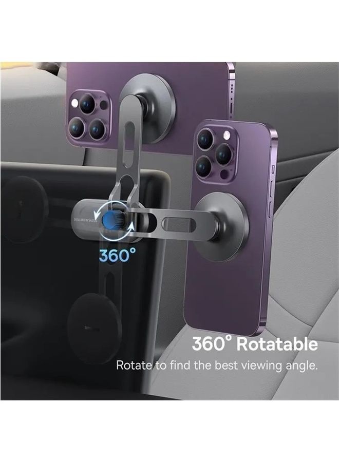 Baseus - Magnetic Phone Car Mount Mobile Holder, Metal Car Holder, Magsafe Compatible with iPhone 15 Pro,iPhone 15 Pro Max, iPhone 15 Plus, 14/13/12 Series for Dashboard, Center Console and Any Flat Surface Black - Image 1