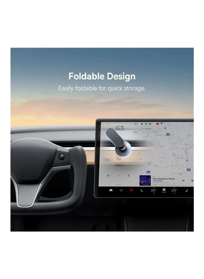 Baseus - Magnetic Phone Car Mount Mobile Holder, Metal Car Holder, Magsafe Compatible with iPhone 15 Pro,iPhone 15 Pro Max, iPhone 15 Plus, 14/13/12 Series for Dashboard, Center Console and Any Flat Surface Black - Image 1