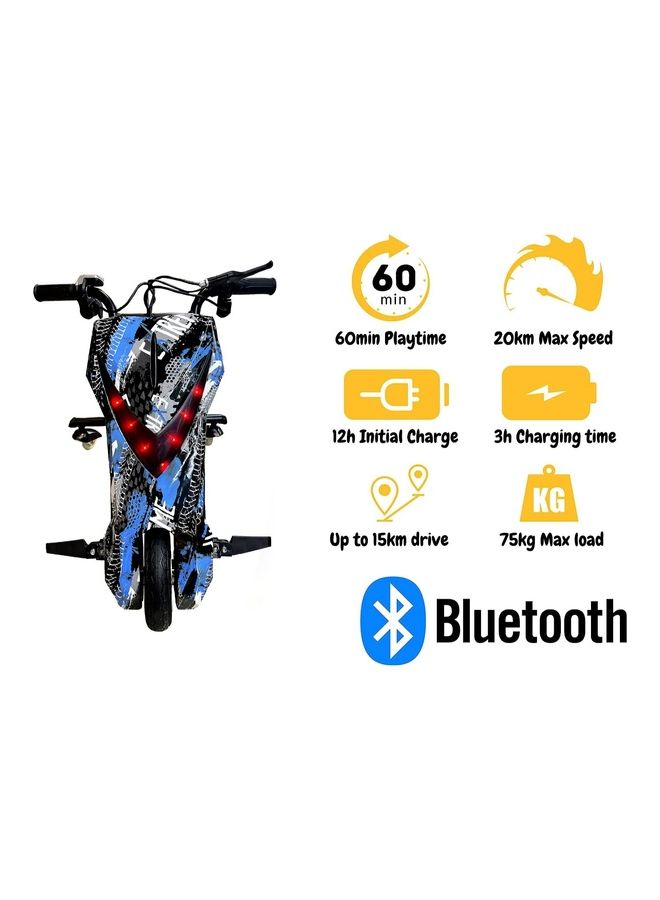 36V Drifting Scooter 3 Wheel Electric Scooter - 3 Driving Modes- Bluetooth- Speaker- Lights - Shock Absorber Safety Gears Speed Up To 20KM/h - v1689046278/N53419206A_1