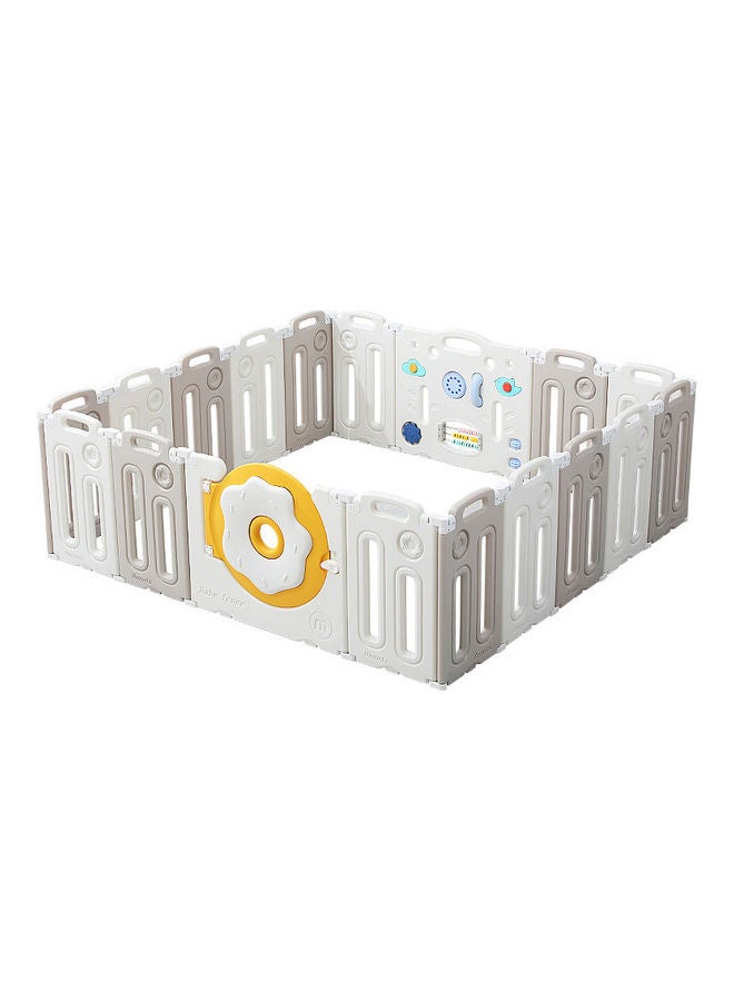 Kidle 14 Panels Donut Playpen Safety Sturdy Kids Protective Childrens Game Activity Center Fence Donut Activity Center For Indoor Outdoor Portable Fence With Gate For Baby  - Image 1