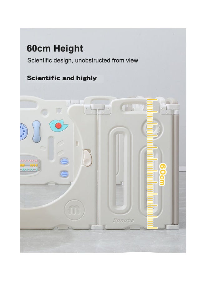 Kidle 14 Panels Donut Playpen Safety Sturdy Kids Protective Childrens Game Activity Center Fence Donut Activity Center For Indoor Outdoor Portable Fence With Gate For Baby  - Image 5
