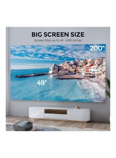 Wownect LED 300ANSI Lumens Screen Size Up to 200 Inch Native Resolution 1080P 30000 Hours Lamp Life Full HD Portable Home Theater Video Outdoor Projectors PROJ-WO-74-B Black  - Image 3
