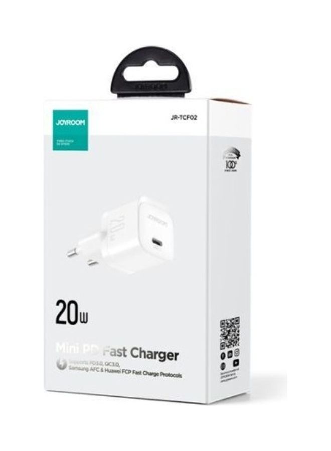 JOYROOM - JOYROOM JR-TCF02 PD 20W Nano Mini Charger white - Image 1